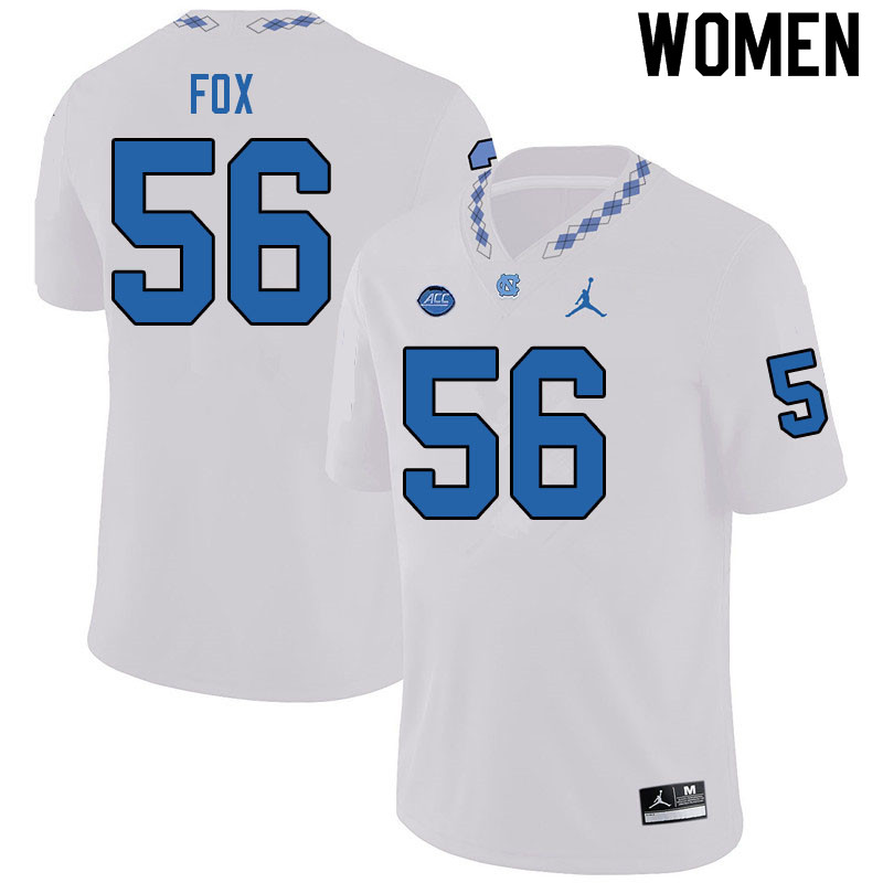 Jordan Brand Women #56 Tomari Fox North Carolina Tar Heels College Football Jerseys Sale-White